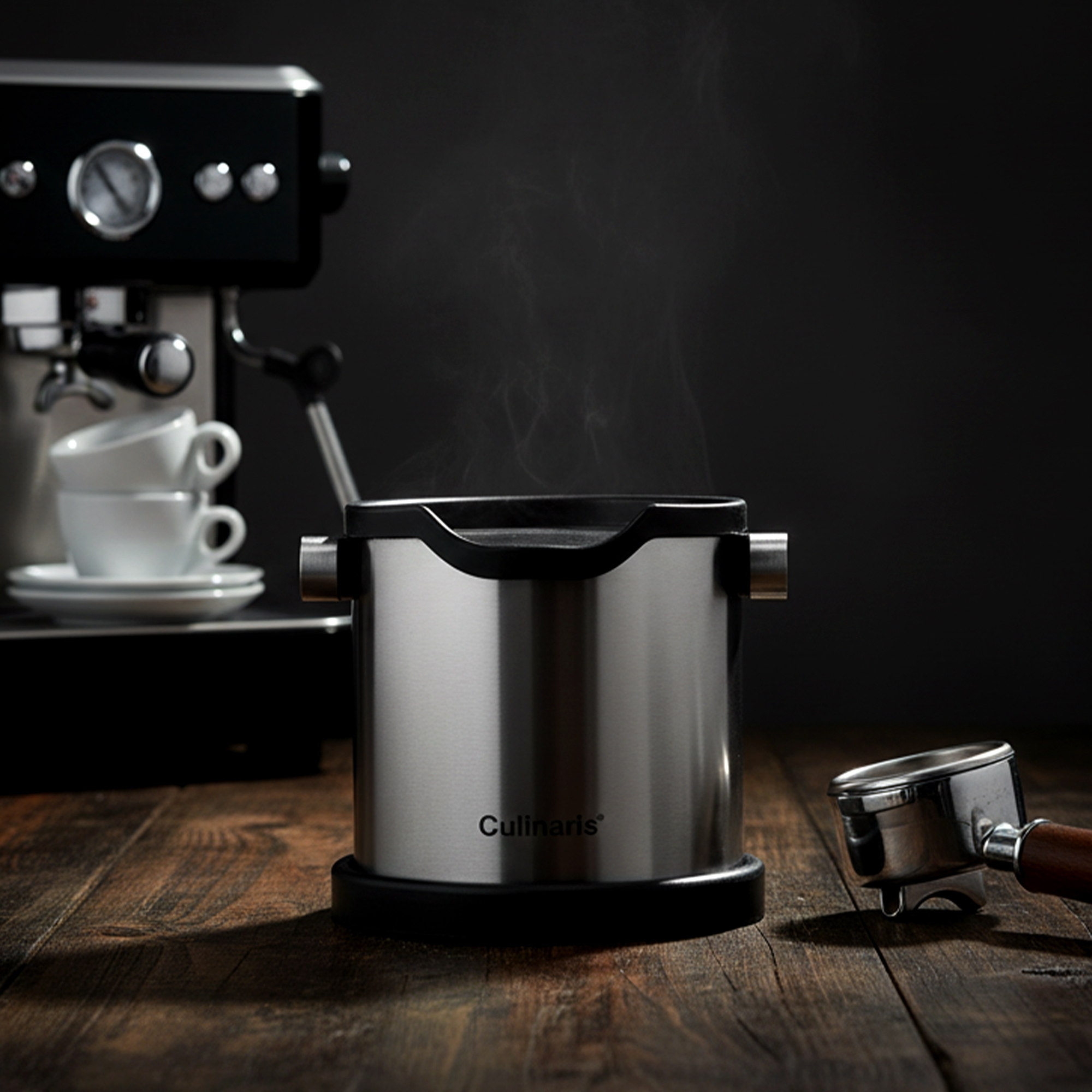 Espresso Ausschlagdose - Edelstahl matt | Culinaris