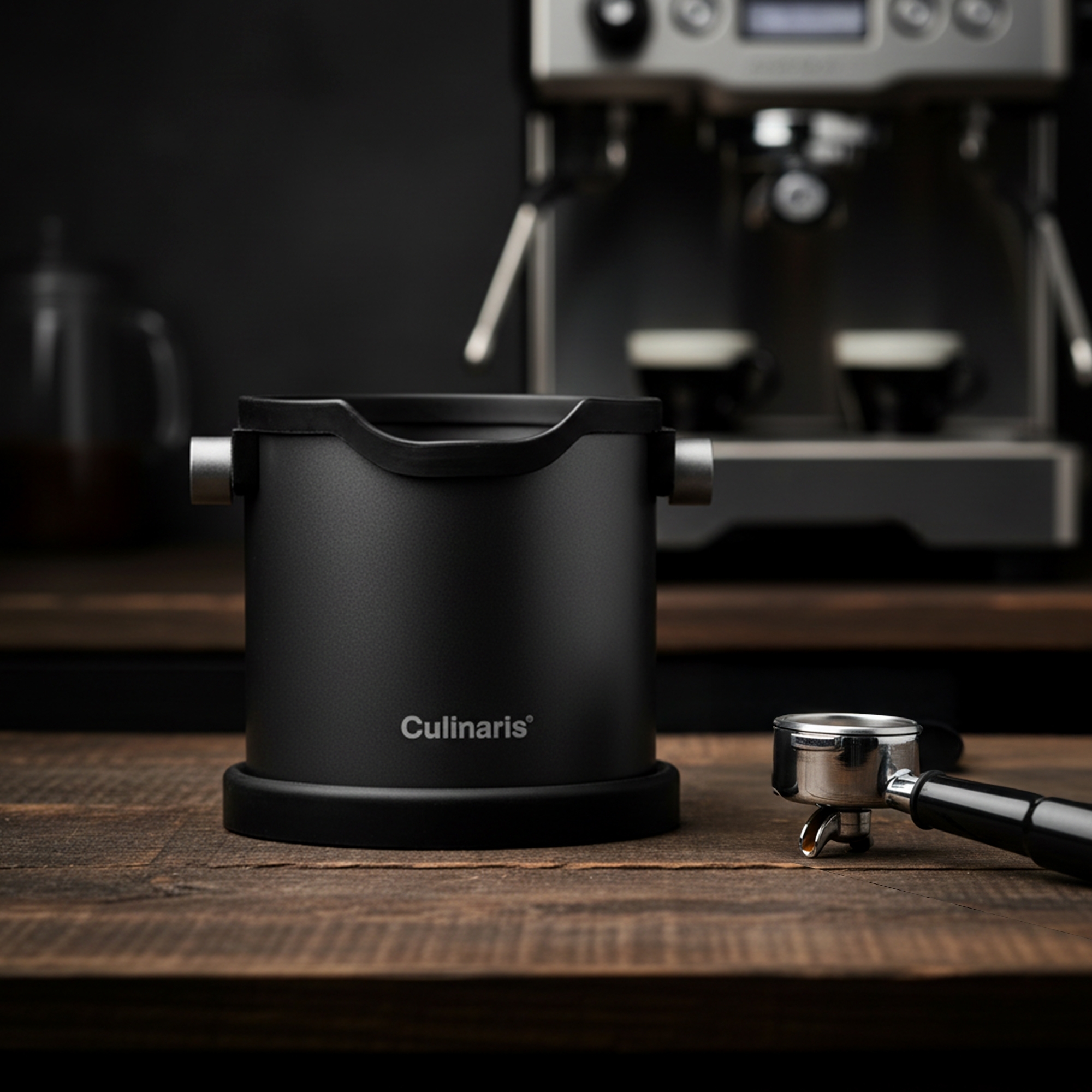 Espresso Ausschlagdose - schwarz matt | Culinaris