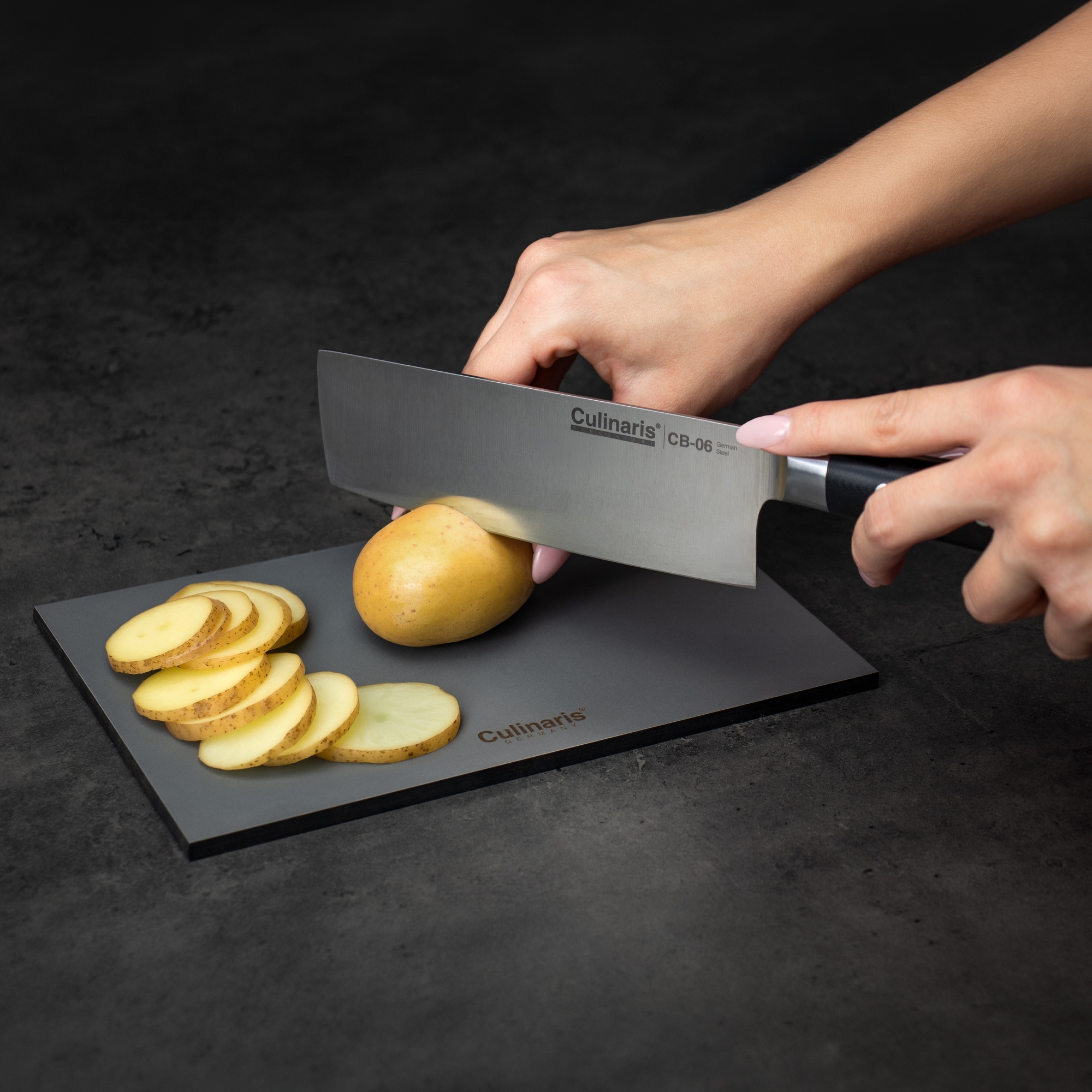 Schneidebrett NERO GRIGIO - 25 x 15 x 0,7 cm | Culinaris