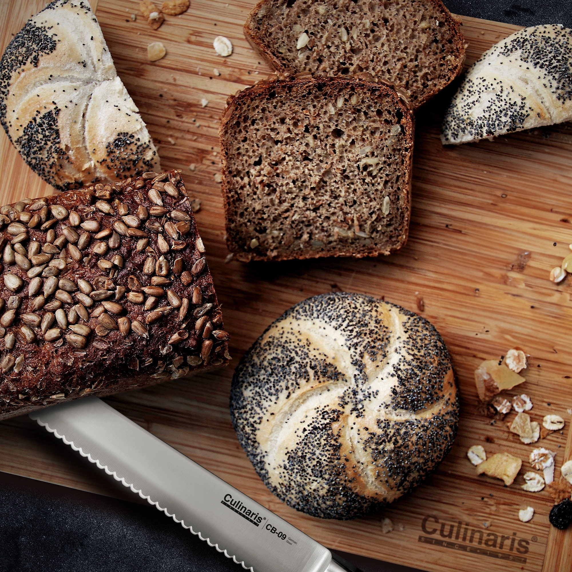 Brotmesser - Black Serie - 25 cm - CB-09 | Culinaris