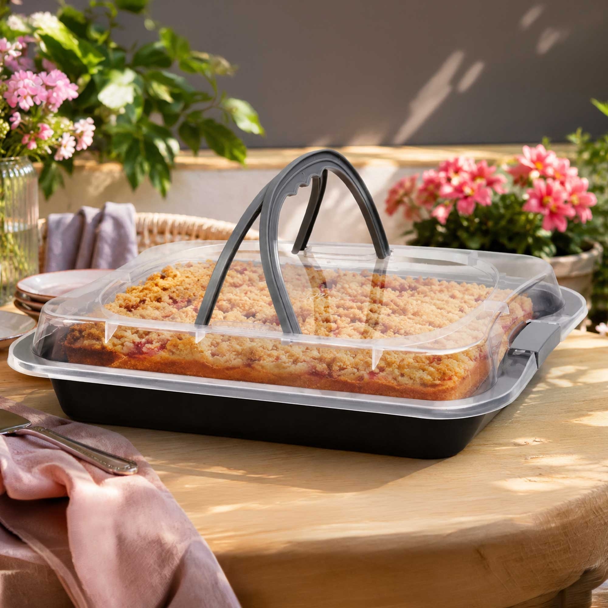 Kuchenblech mit Transportdeckel - PADEIRO - 37 cm | Culinaris