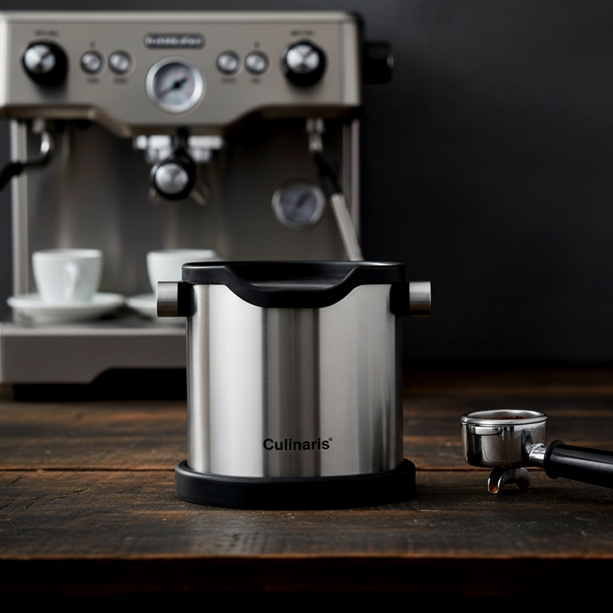 Espresso Ausschlagdose - Edelstahl matt | Culinaris
