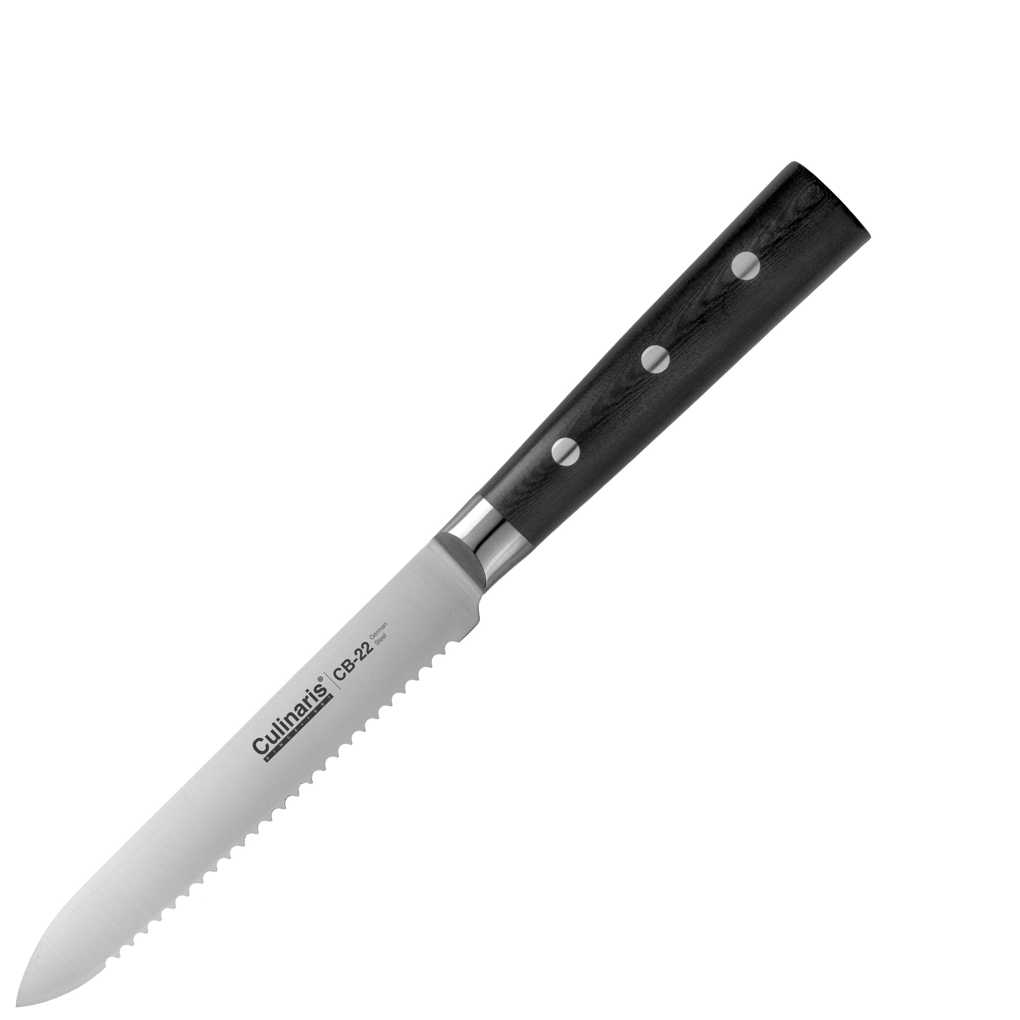 Universalmesser mit Wellenschliff - Black Serie - 13 cm - CB-22 | Culinaris