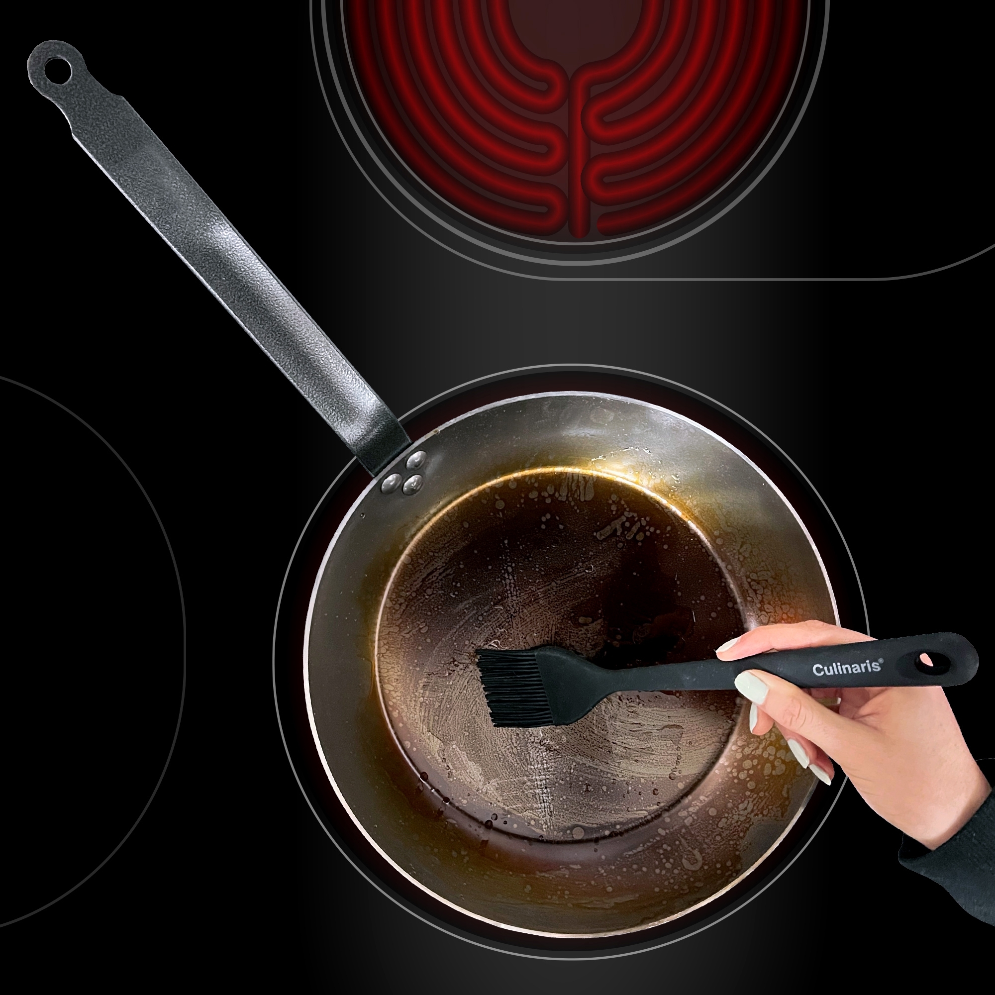 Backpinsel L - Silikon - schwarz | Culinaris