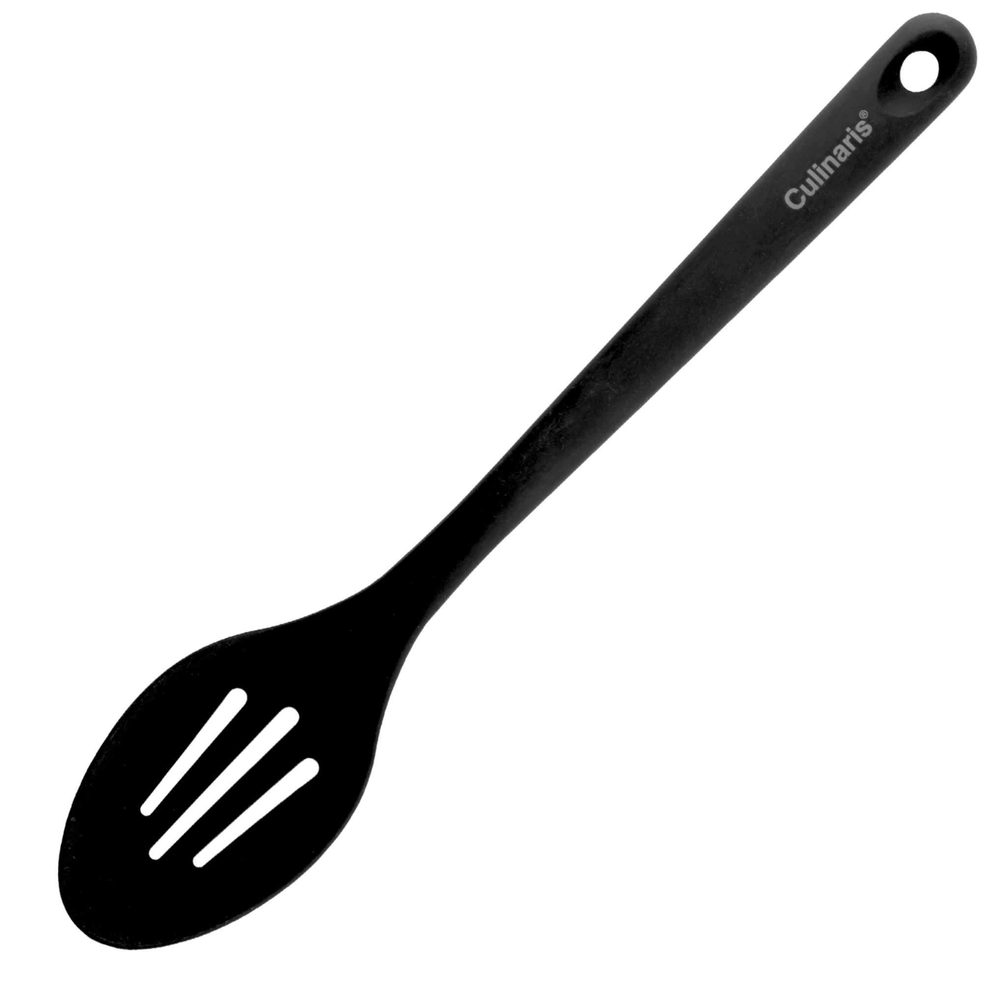 Löffel geschlitzt - Silikon - schwarz | Culinaris