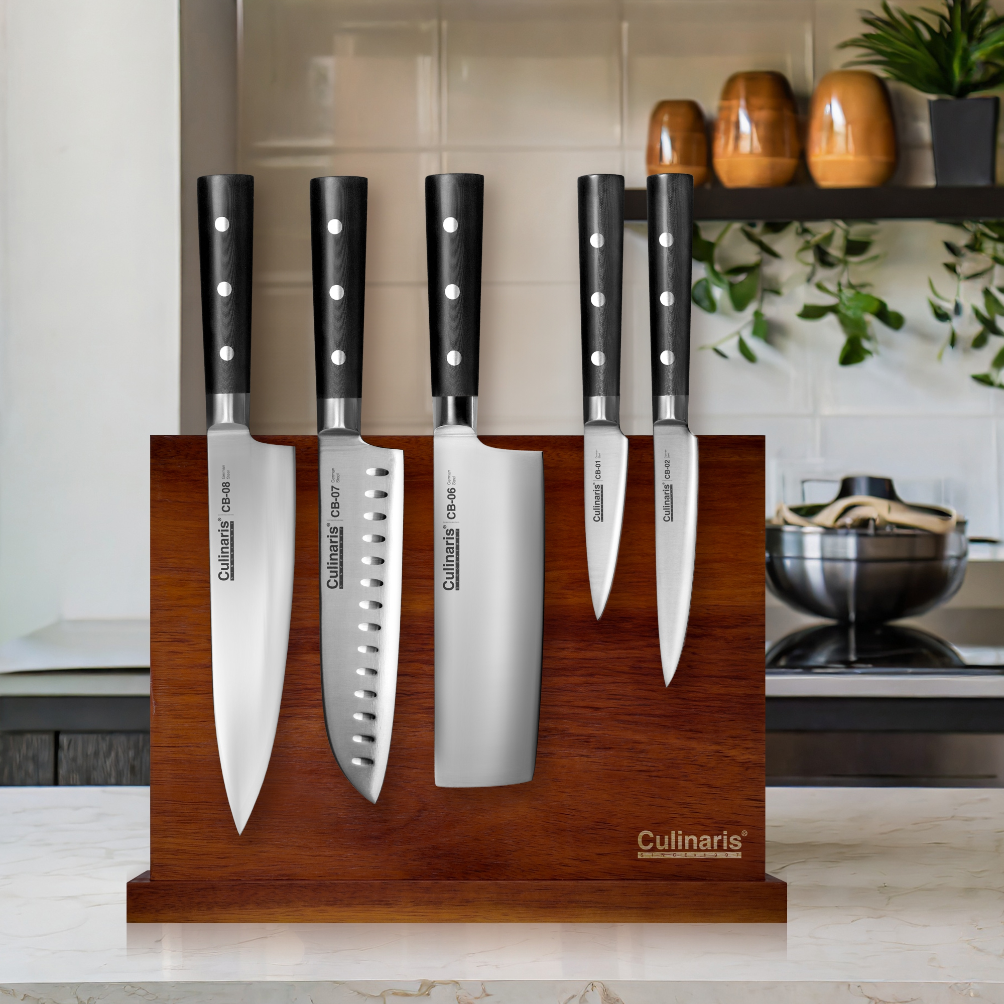 Kochmesser groß - Black Serie - 20 cm - CB-08 | Culinaris