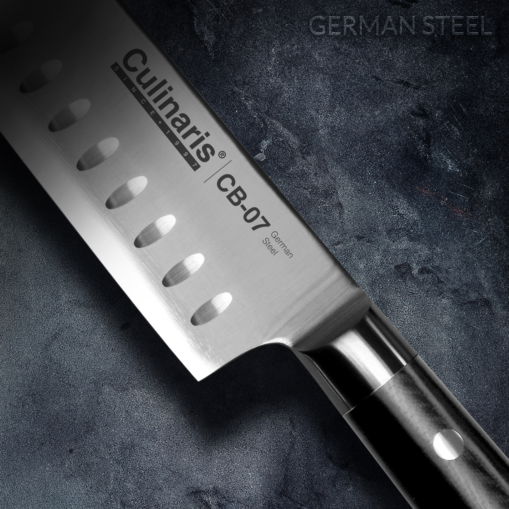 Santoku groß - Black Serie - 18 cm - CB-07 | Culinaris