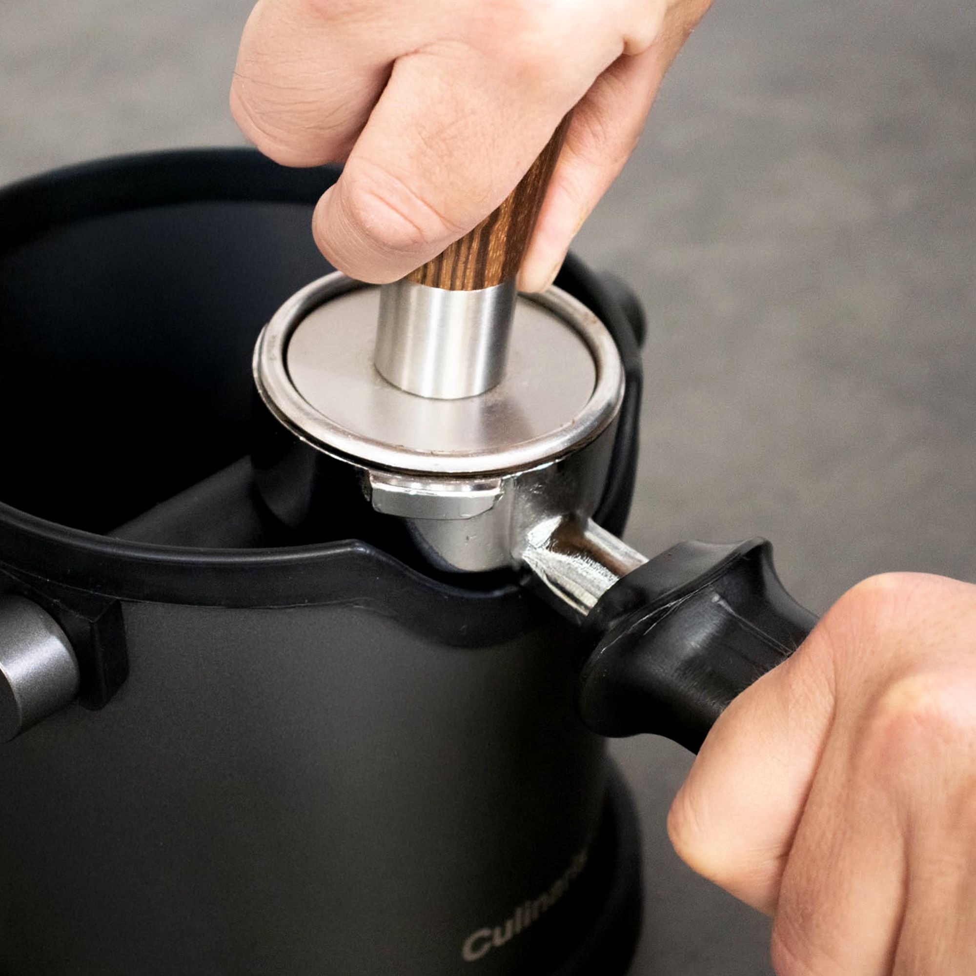 Espresso Ausschlagdose - schwarz matt | Culinaris