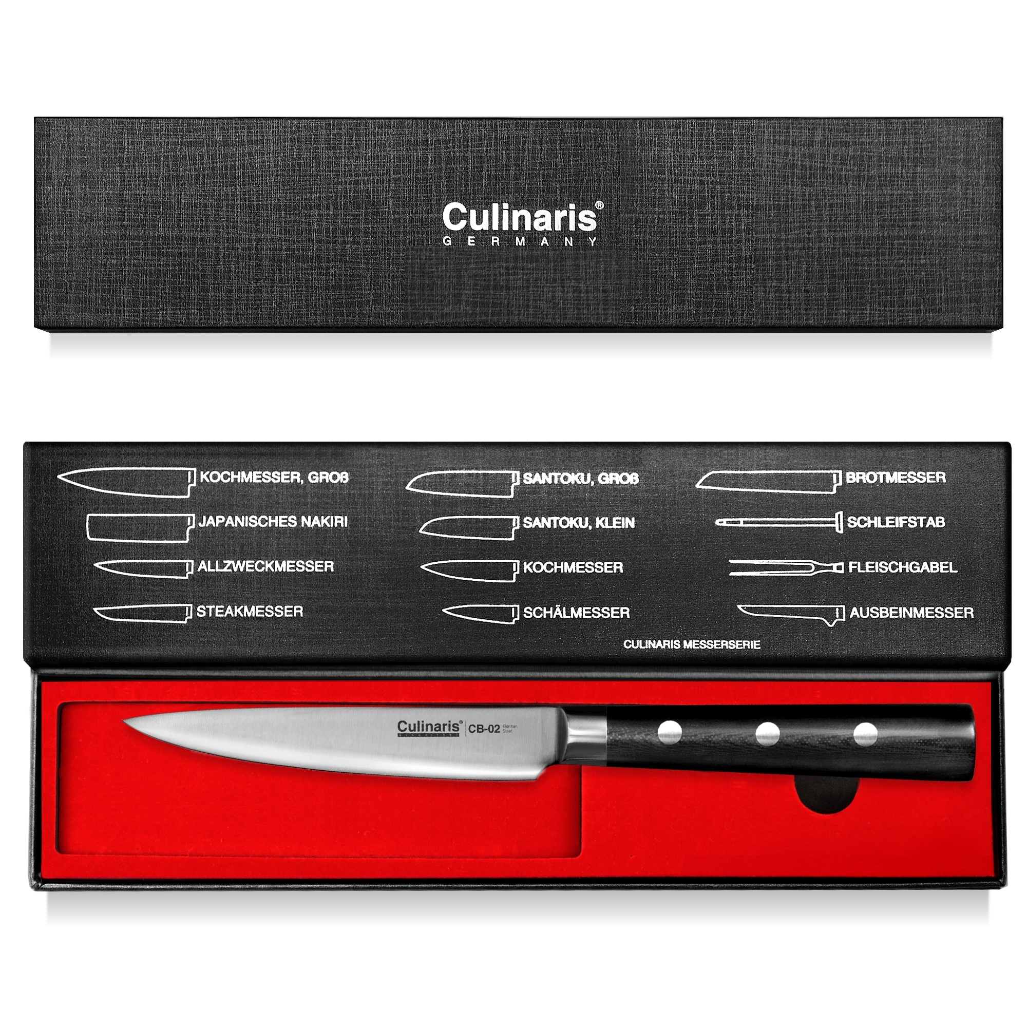 Allzweckmesser - Black Serie - 12,5 cm - CB-02 | Culinaris