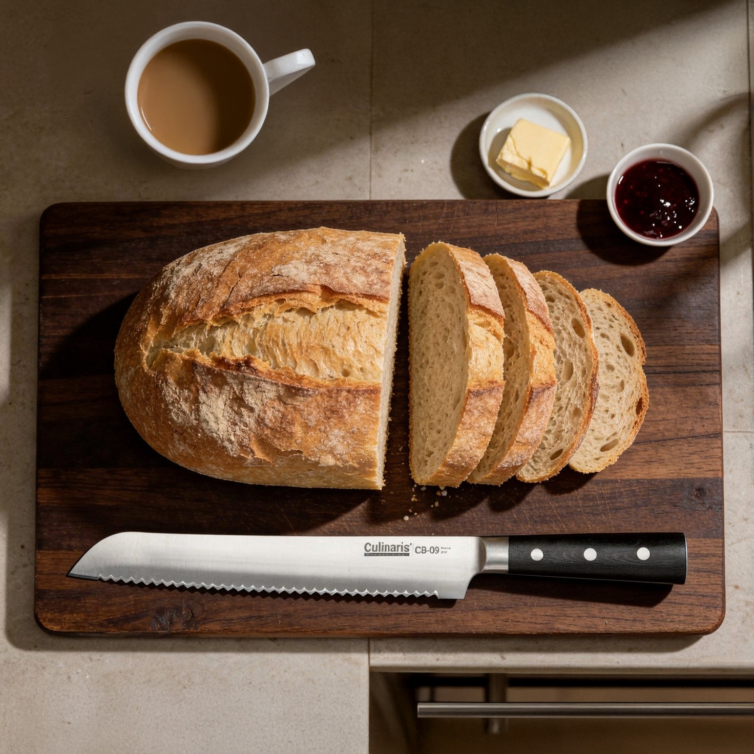 Brotmesser - Black Serie - 25 cm - CB-09 | Culinaris