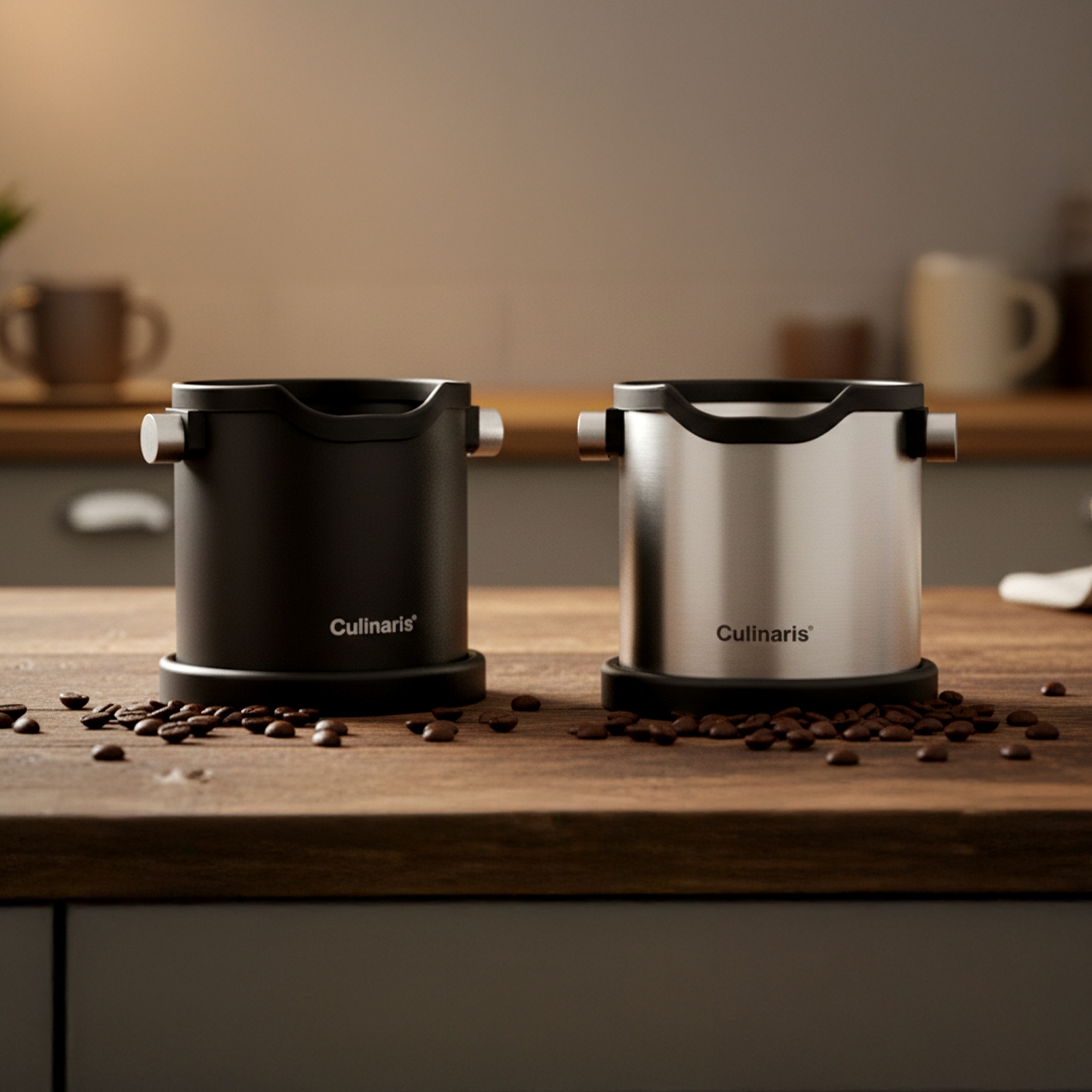 Espresso Ausschlagdose - schwarz matt | Culinaris