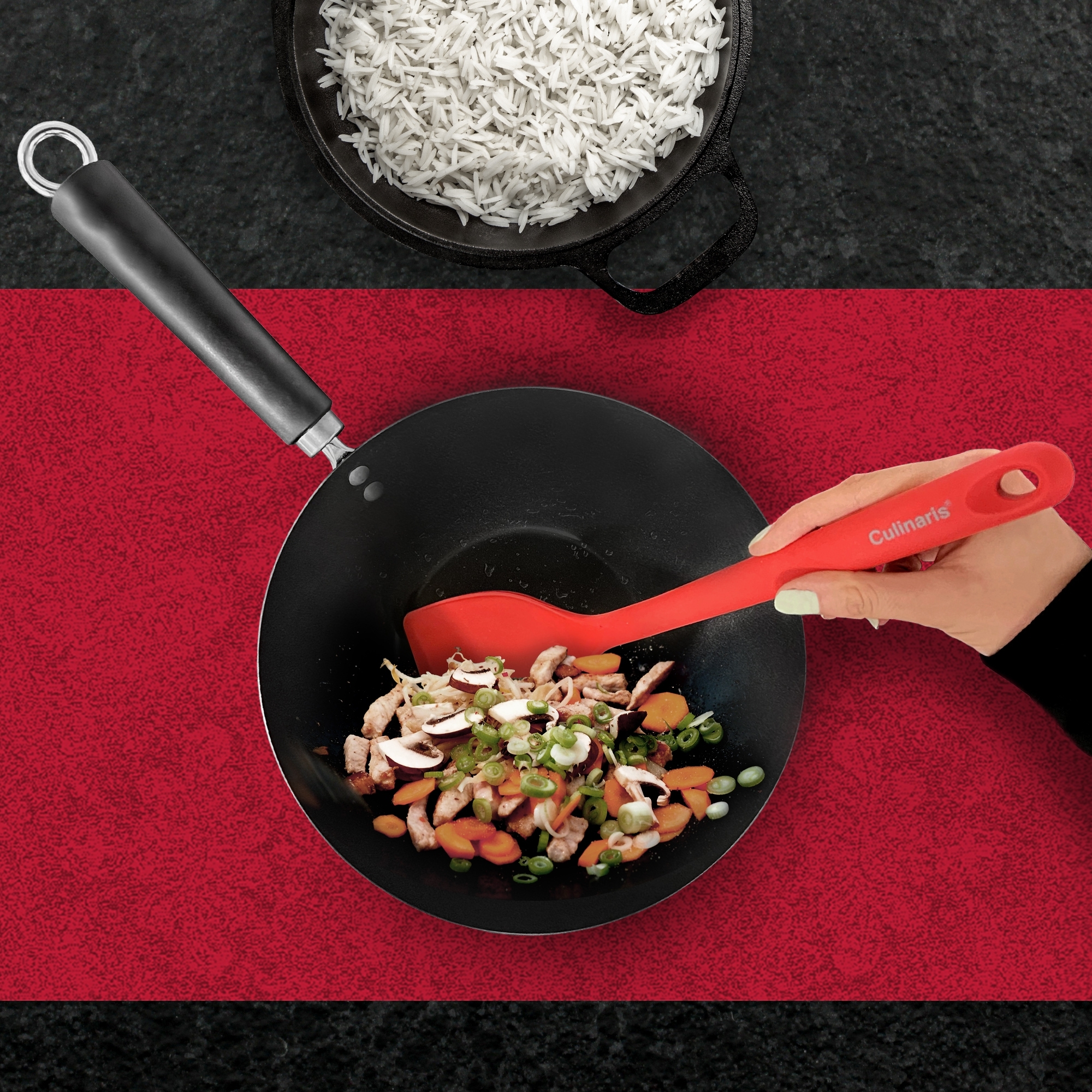 Wokwender - Silikon - rot | Culinaris