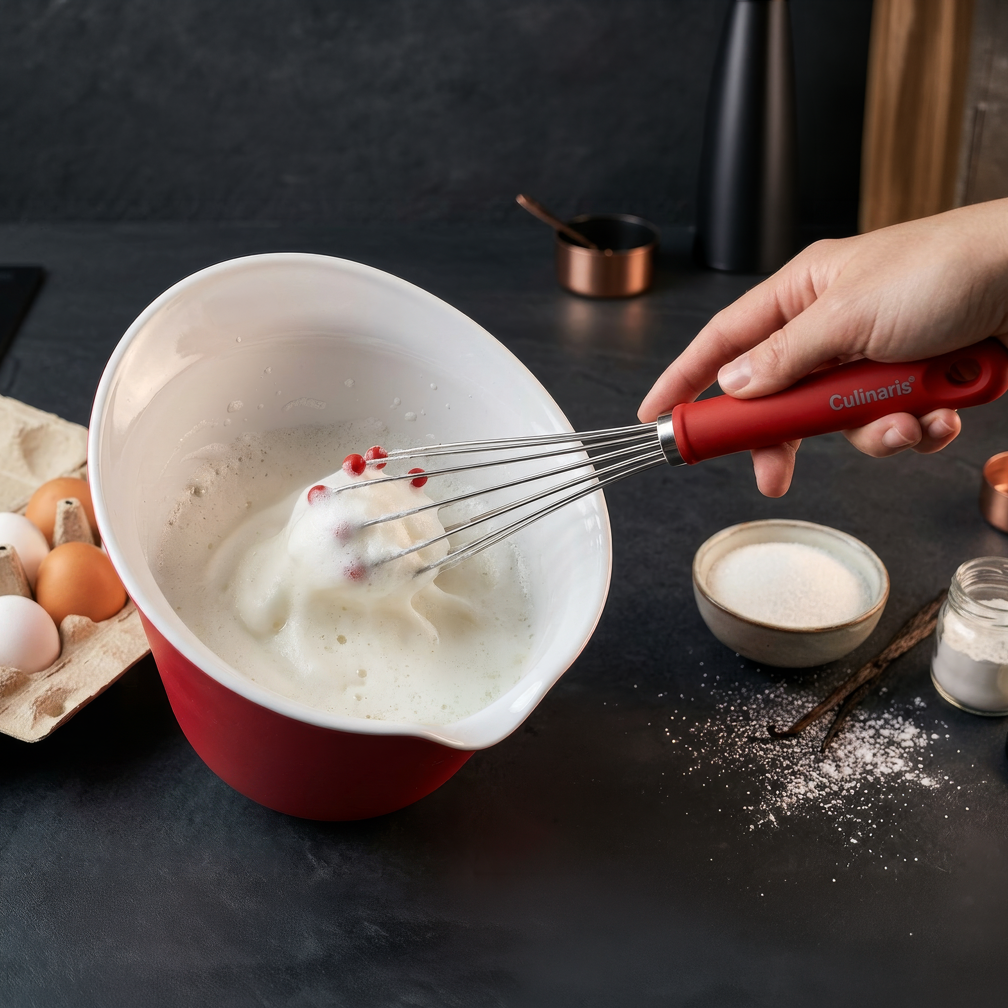 Kugelschneebesen - Silikon - rot | Culinaris