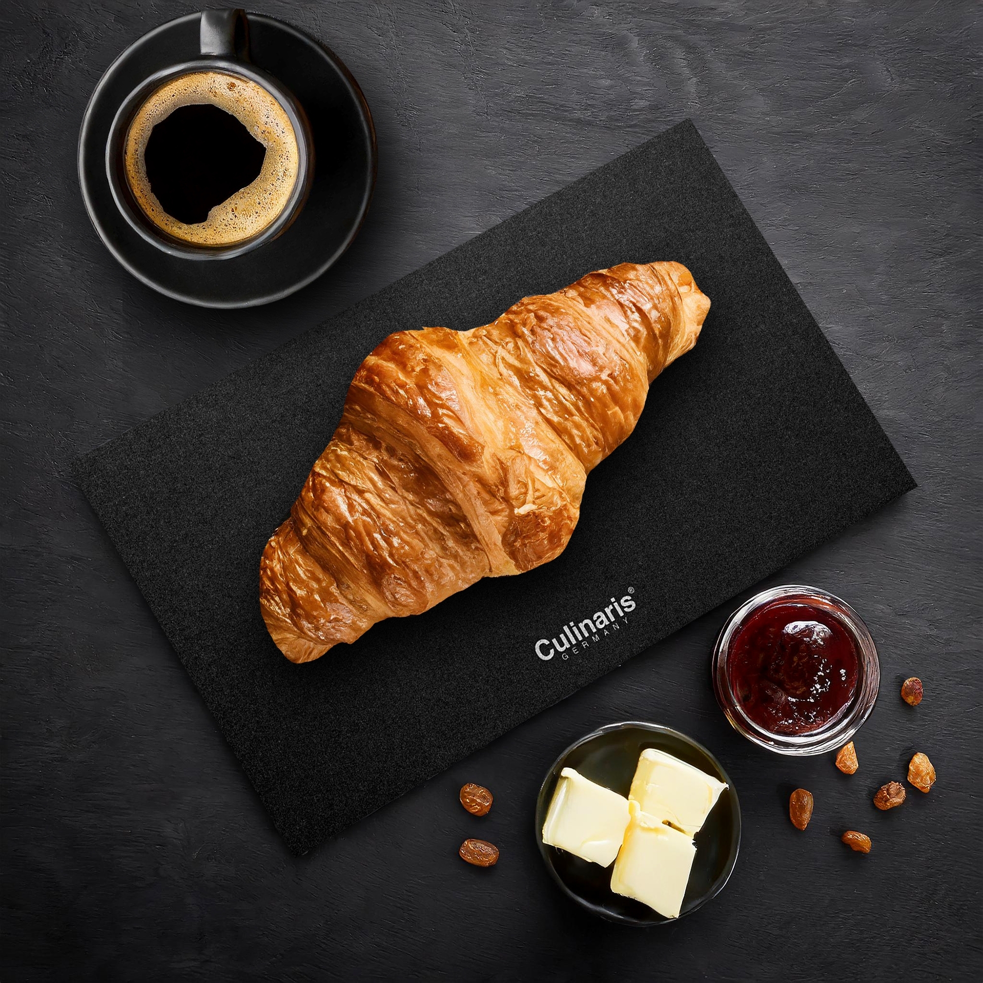 Schneidebrett NERO 25 x 15 x 0,7 cm + Holzbalsam NEROCURA | Culinaris